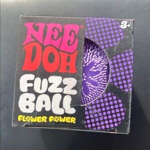Needoh Fuzz Ball - Purple - Flower Power